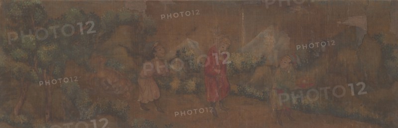 Landscape Painting of Figure in Woodland Setting. Creator: Unknown.