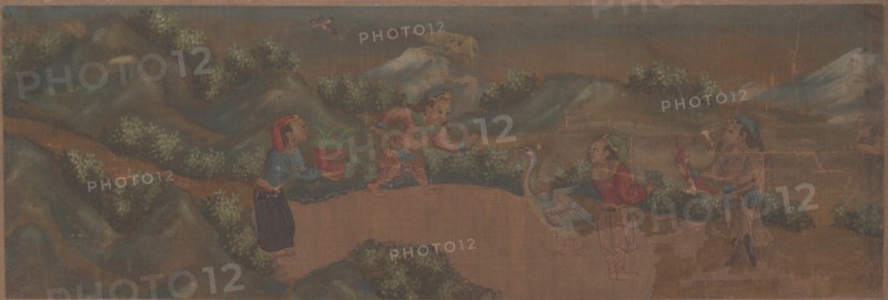 Landscape Painting of Figure in Woodland Setting. Creator: Unknown.