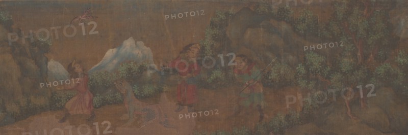 Landscape Painting of Figure in Woodland Setting. Creator: Unknown.
