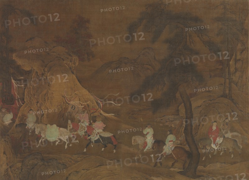 Emperor Xuanzong's Flight to Shu, mid-12th century. Creator: Unknown.