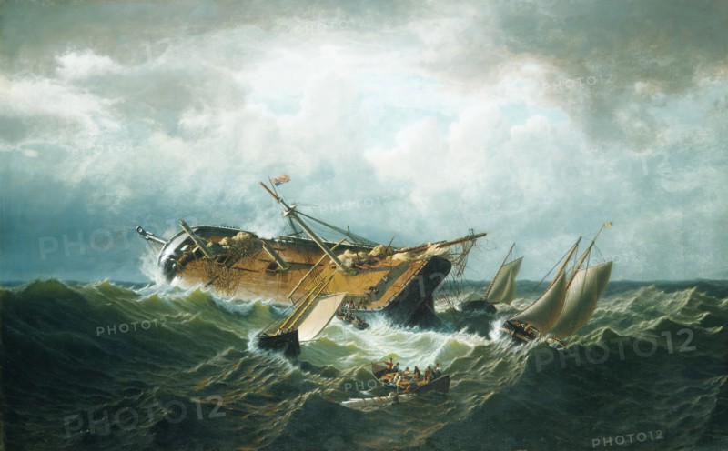Shipwreck off Nantucket (Wreck off Nantucket after a Storm), ca. 1860-61. Creator: William Bradford.