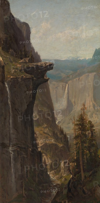 Yosemite Falls, from Glacier Point, 1879. Creator: William Keith.
