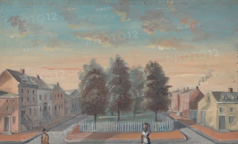 Baked Pears in Duane Park, 1870s. Creator: William P. Chappel.