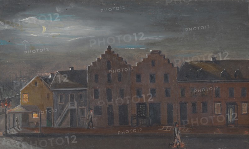 The Lamp Lighter, 1870s. Creator: William P. Chappel.