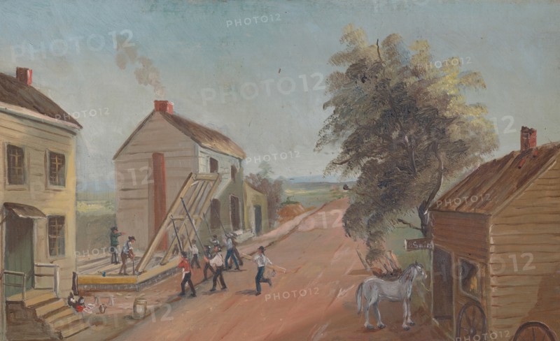 House Raising, 1870s. Creator: William P. Chappel.