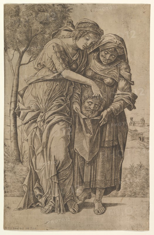 Judith and her maidservant with the head of Holofernes, 1500-1530. Creator: Girolamo Mocetto.