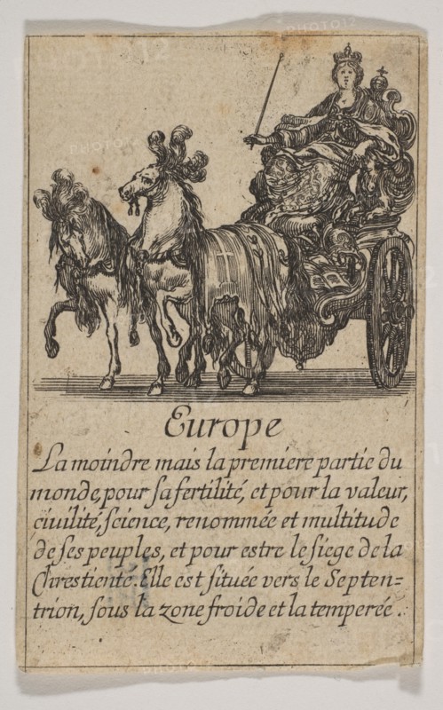 Europe, 1644. Creator: Stefano della Bella.
