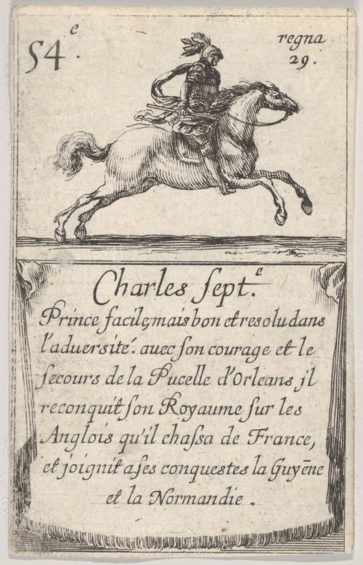 Charles Sept.-e / Prince facile..., from 'Game of the Kings of France'