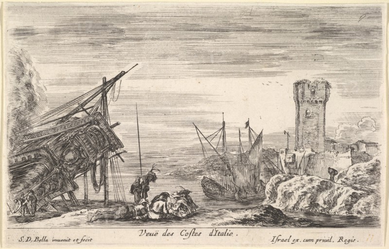 View of the coast of Italy