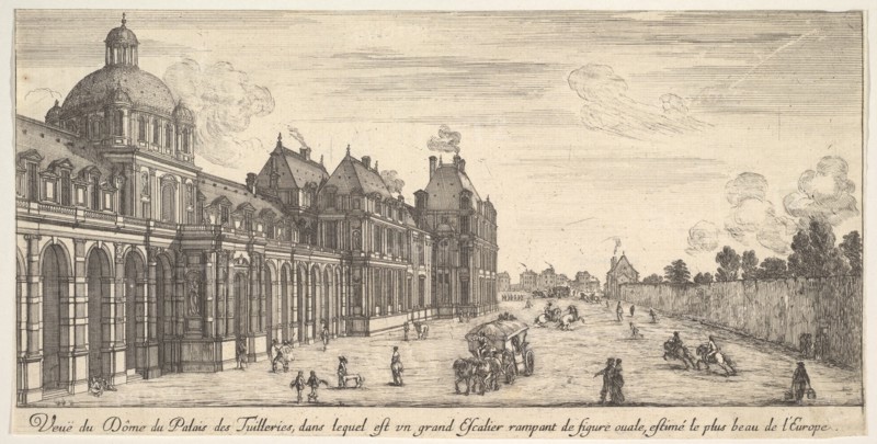 View of the dome of the Palace of the Tuilleries, from 'Various views of remarkable pla..., 1649-51. Creator: Stefano della Bella.