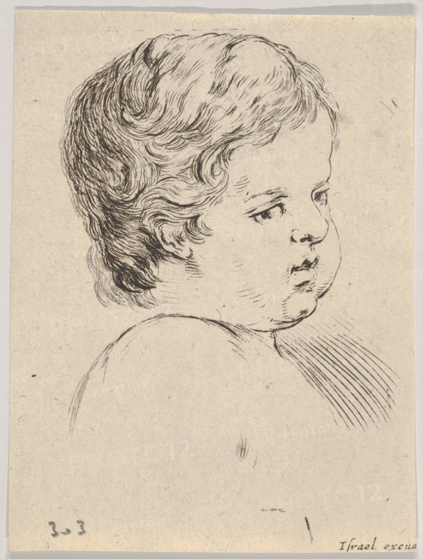 Plate 12: head of a child, from 'The Book for Learning to Draw'
