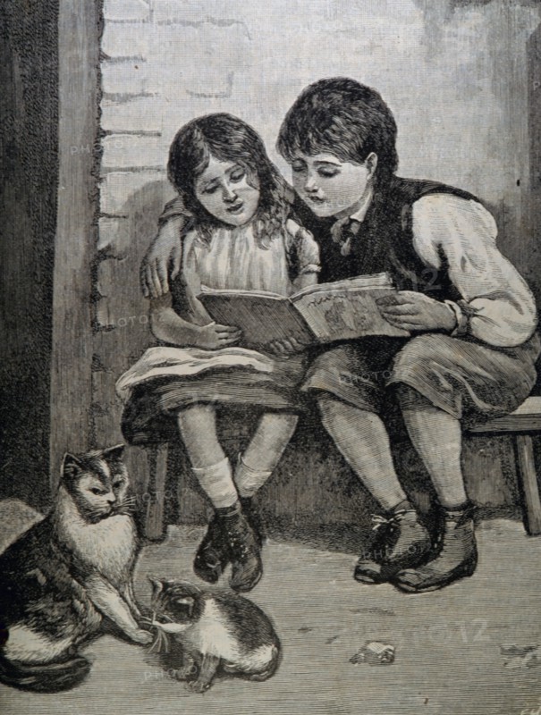 Mom's picture book. From Barnavannen 1892. Creator: Unknown.