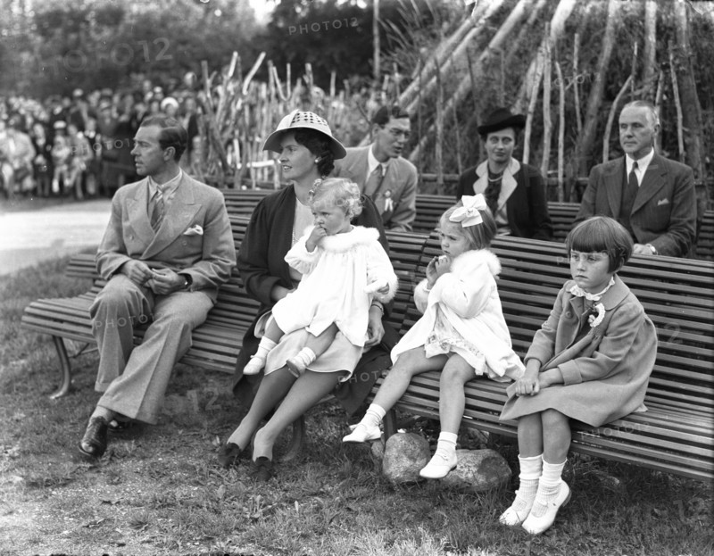 Prince Gustav Adolf, Princess Sibylla and children, Children's Day, Stockholm, Sweden, 1938.  Creator: Unknown.