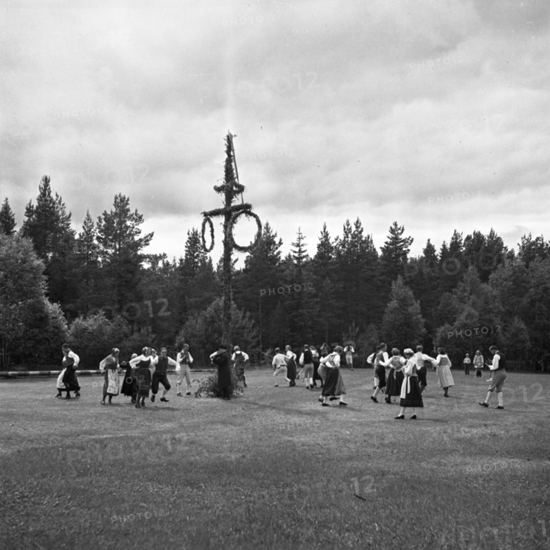 Midsummer celebrations at Mullsjo, Sweden, 1950. Creator: Unknown.