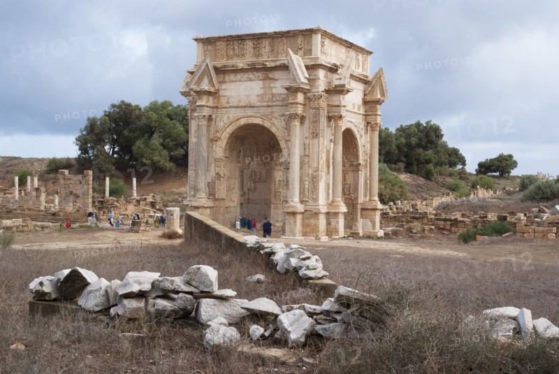 Libya, Leptis Magna, Arch of Septimius Severus, 2007. Creator: Ethel Davies.