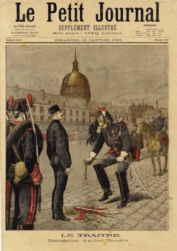 Le Petit Journal concerning the Dreyfus Affair , 1895. Creator: Meyer