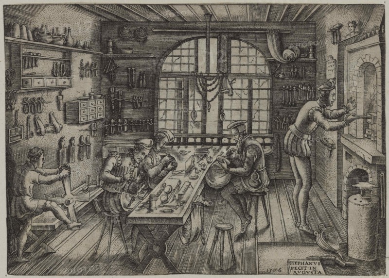 Goldsmith's Shop, 1576. Creator: Delaune, Étienne