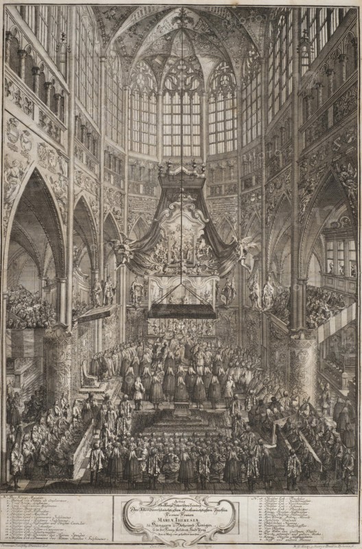 The Coronation of Maria Theresa at Prague Castle, 1743. Creator: Rentz, Michael Heinrich