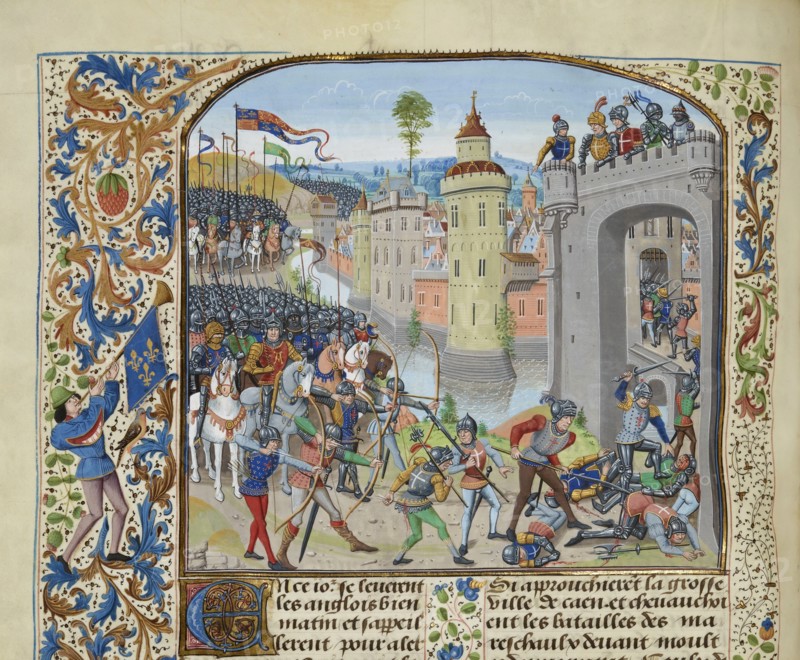 The Battle of Caen in 1346, ca 1470-1475. Creator: Liédet, Loyset