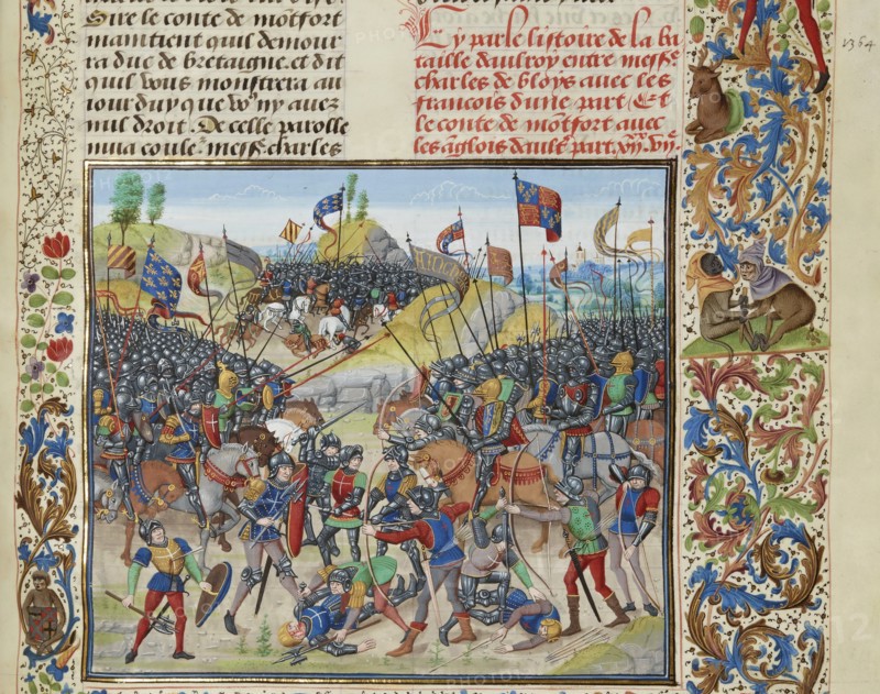 The Battle of Auray on 29 September 1364, ca 1470-1475. Creator: Liédet, Loyset