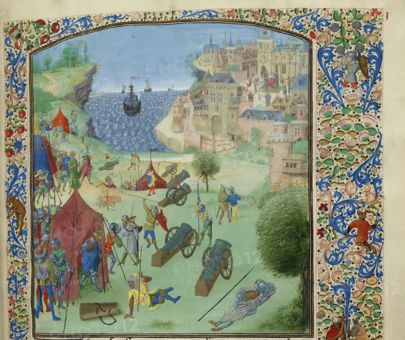 The Siege of Lisbon, 1384, ca 1470-1475. Creator: Anonymous.