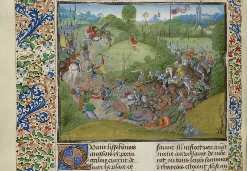 The Battle of Aljubarrota on 14 August 1385, ca 1470-1475. Creator: Anonymous.