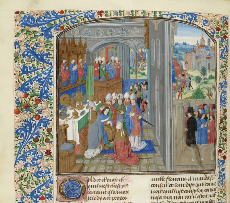 Coronation of Charles III of Navarre in Pamplona, ca 1470-1475. Creator: Anonymous.