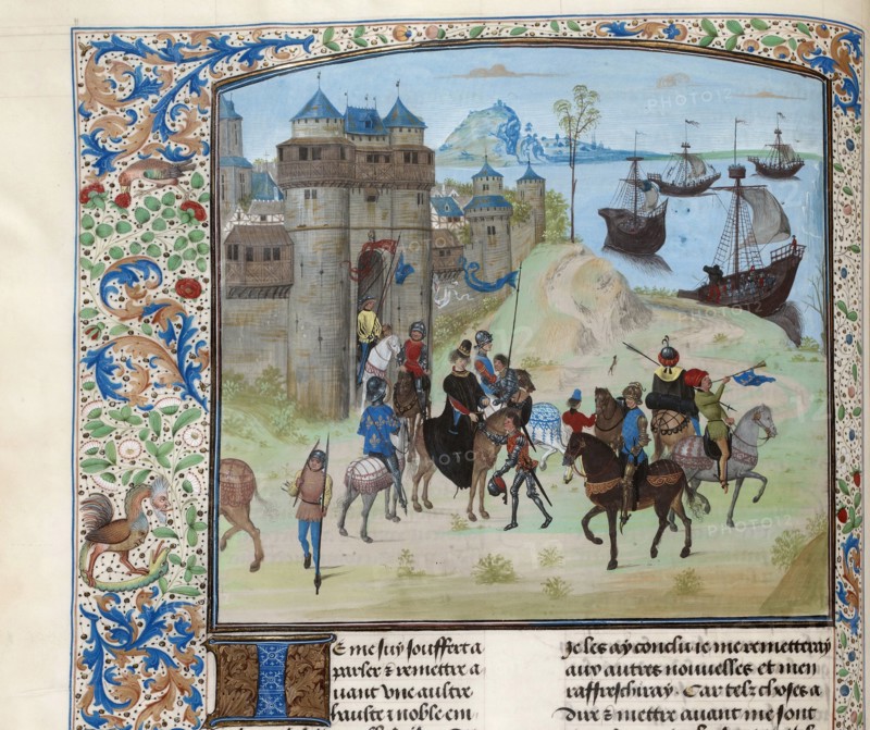 Departure of Duke Ludwig II of Bourbon from Genoa to Tunis, ca 1470-1475. Creator: Anonymous.