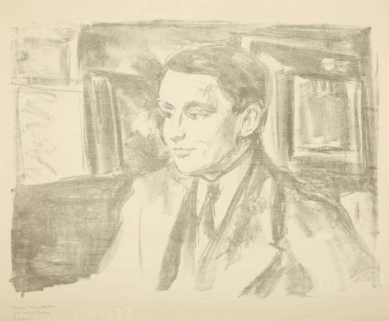 Portrait of Wolfgang Gurlitt, 1912. Creator: Munch, Edvard
