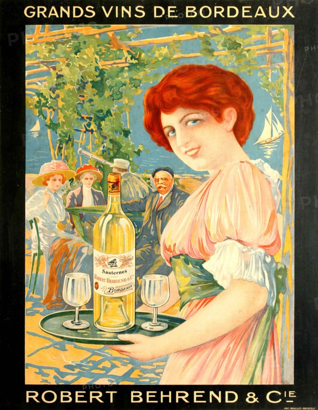Grands Vins de Bordeaux: Robert Behrend & Cie, 1920s. Creator: Dellepiane, David