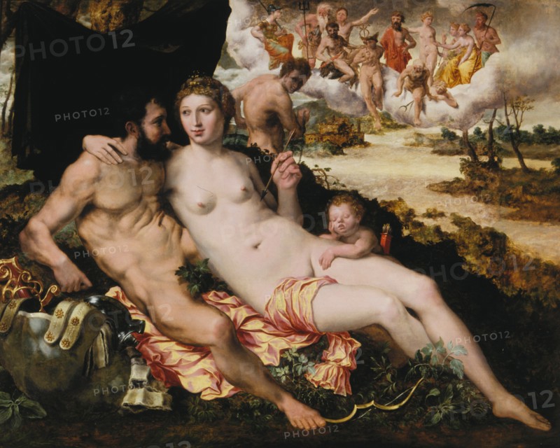 Mars and Venus, Mid of 16th cen.. Creator: Sellaer, Vincent