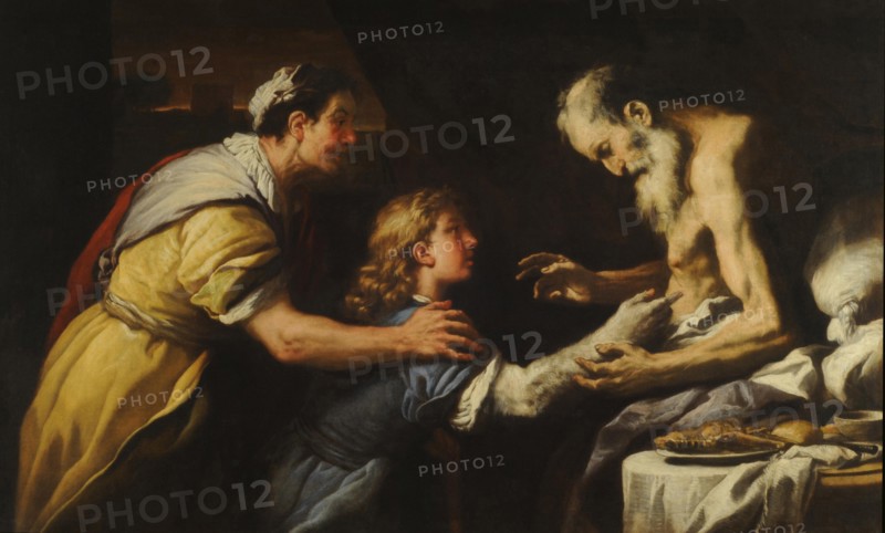 Isaac blessing Jacob. Creator: Giordano, Luca