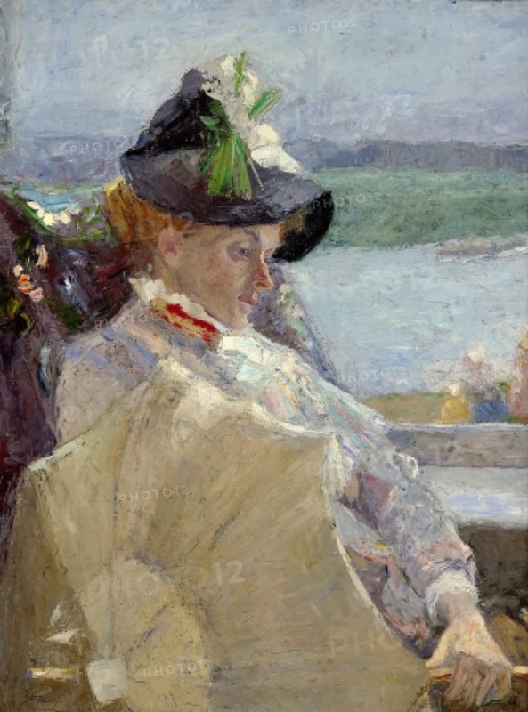 Lady with the umbrella, 1888. Creator: Toorop, Jan