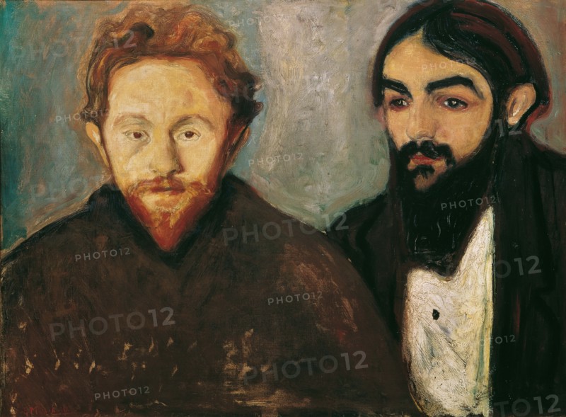 The painter Paul Hermann and the physician Paul Contard, 1897. Creator: Munch, Edvard