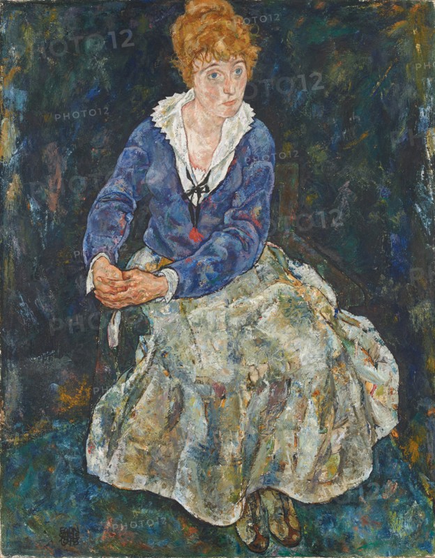 Portrait of Edith Schiele, artist's wife, 1918. Creator: Schiele, Egon