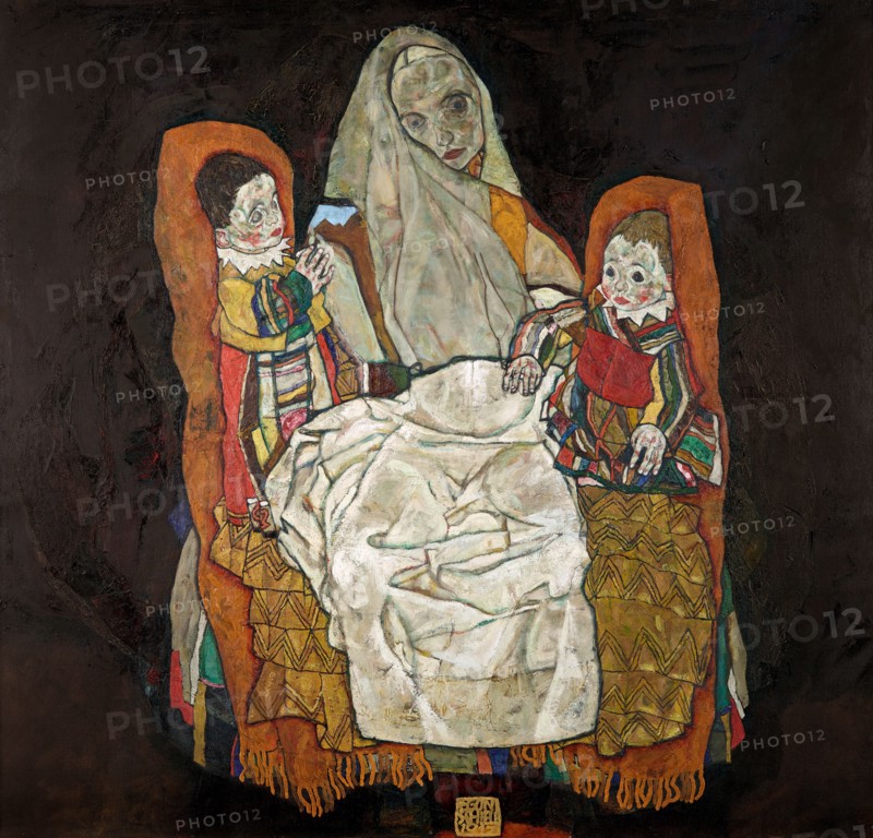 Mother with Two Children III, 1915-1917. Creator: Schiele, Egon