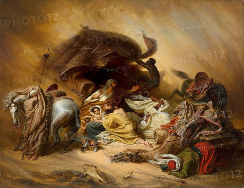 The Samum in the Desert, after 1844. Creator: Kretzschmer, Johann Hermann