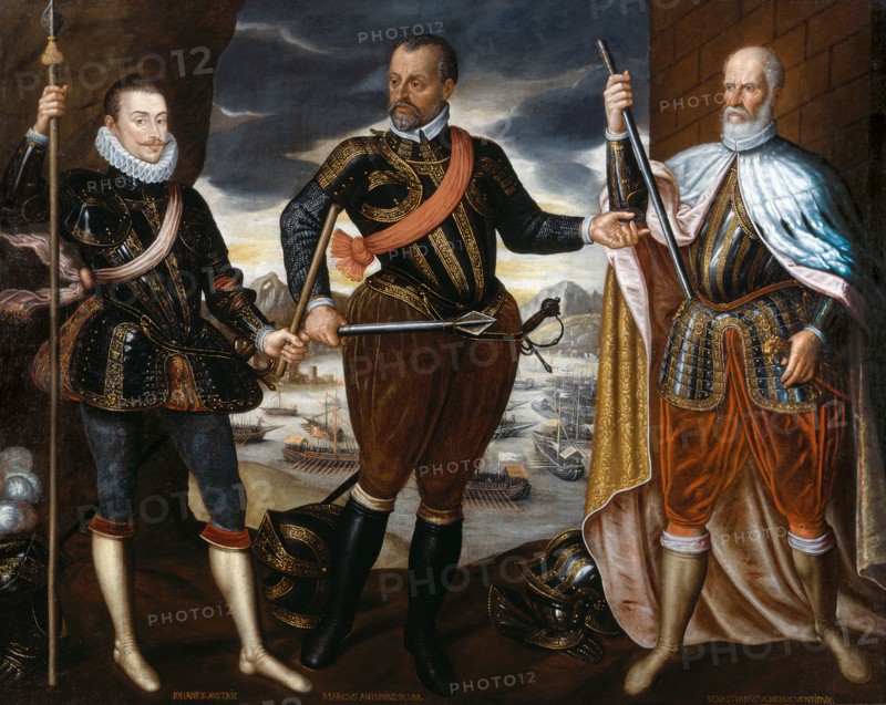 The Victors of Lepanto: John of Austria, Marcantonio Colonna, Sebastiano Venier, ca. 1575. Creator: Anonymous.