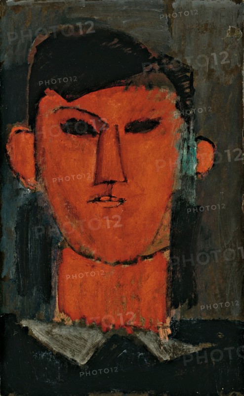 Portrait of Pablo Picasso, c. 1915. Creator: Modigliani, Amedeo