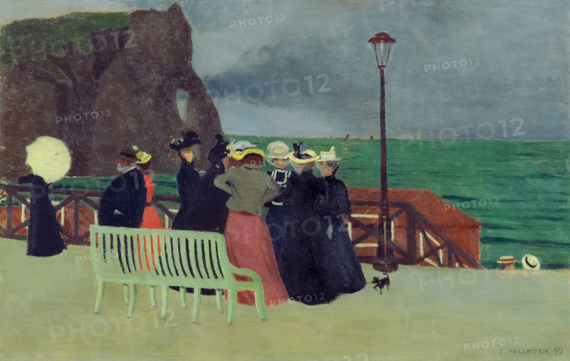 Les planches à Etretat, 1899. Creator: Vallotton, Felix Edouard