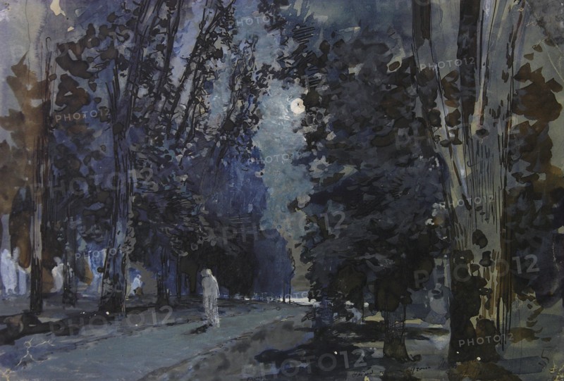 The shadows. Moonlight night, 1880s. Creator: Levitan, Isaak Ilyich