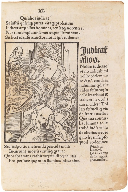 Illustration to the book "Ship of Fools" by Sebastian Brant, 1494. Creator: Dürer, Albrecht