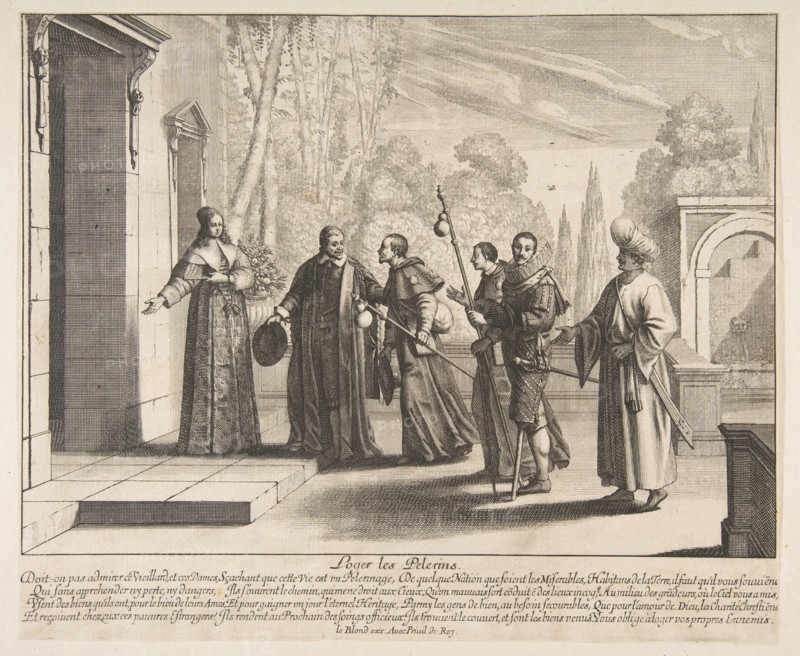 Lodging Pilgrims, possibly 1635. Creator: Abraham Bosse.
