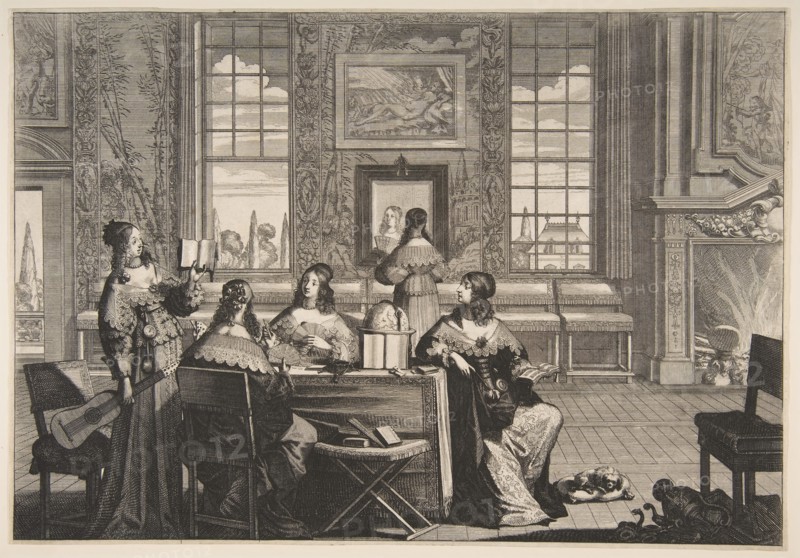 The Foolish Virgins Conversing, ca. 1635. Creator: Abraham Bosse.