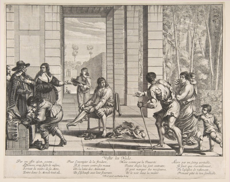 Clothing Beggars, 1635. Creator: Abraham Bosse.
