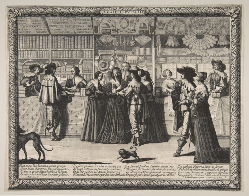 The Gallery of the Palace of Justice, ca. 1638. Creator: Abraham Bosse.