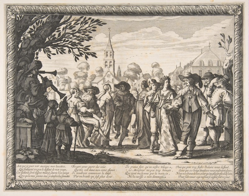 Dance on the Village Square, ca. 1633. Creator: Abraham Bosse.