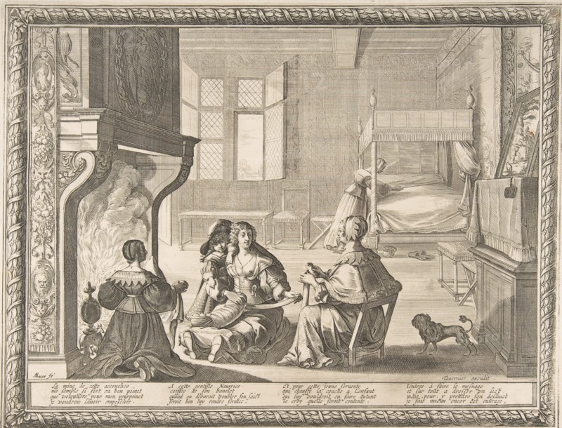 Visit of the Nursemaid, 1633. Creator: Abraham Bosse.