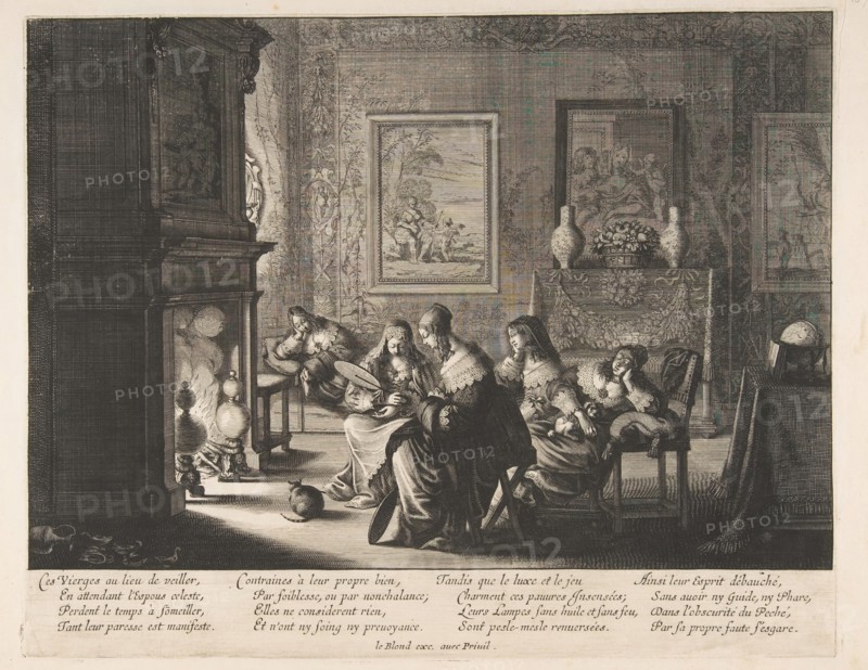 Foolish Virgins Sleeping, ca. 1635. Creator: Abraham Bosse.
