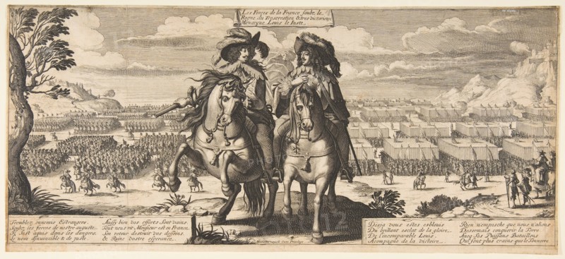 The French Forces: Louis XIII and Gaston d'Orléans, ca. 1630. Creator: Abraham Bosse.